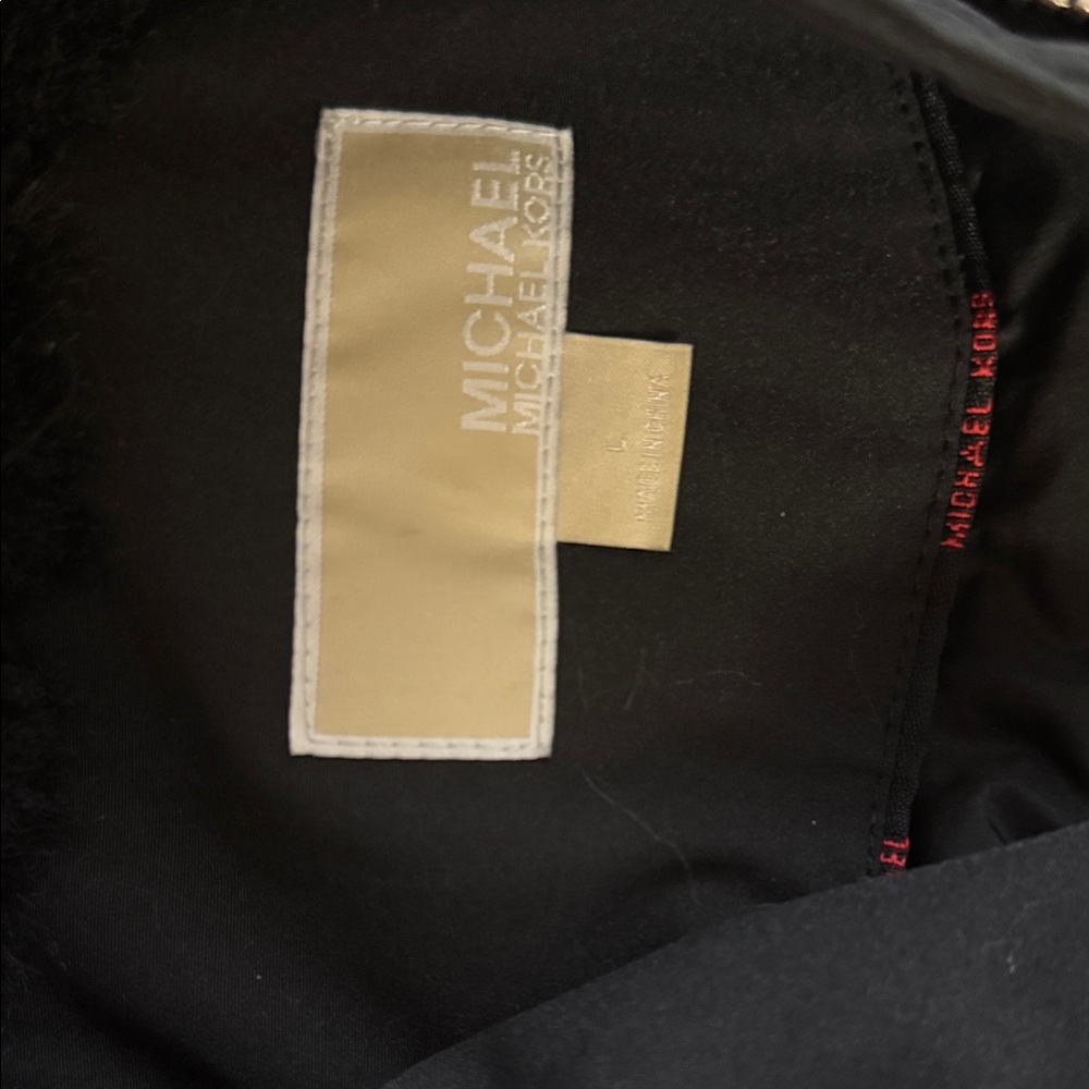 MICHAEL Michael Kors Black Fur-Trimmed Puffer Jacket - Picture 2 of 15